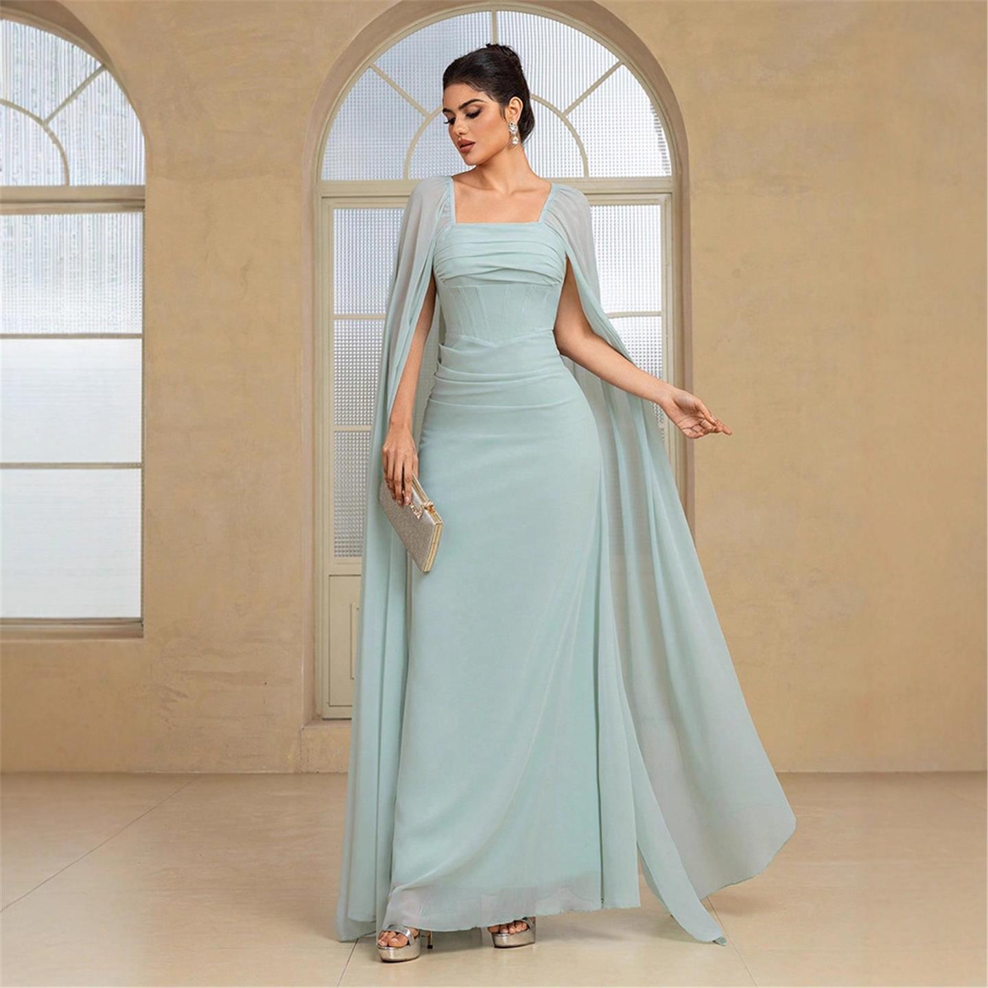 ชุดราตรียาวหรูหรา สีพื้น KY211 - Linen Dress Wrap บทวิจารณ์และราคา